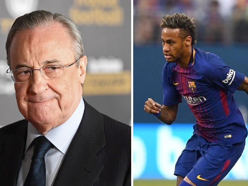 المهاجم البرازيلي نيمار - رئيس ريال مدريد فلورنتينو بيريز