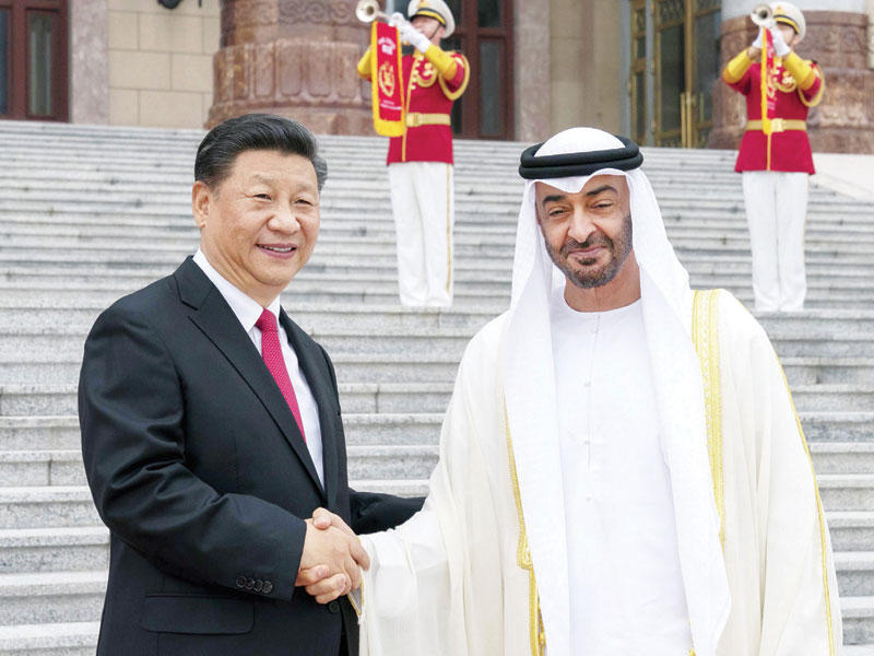  الشيخ محمد بن زايد آل نهيان مع الرئيس الصيني شي جين بينغ