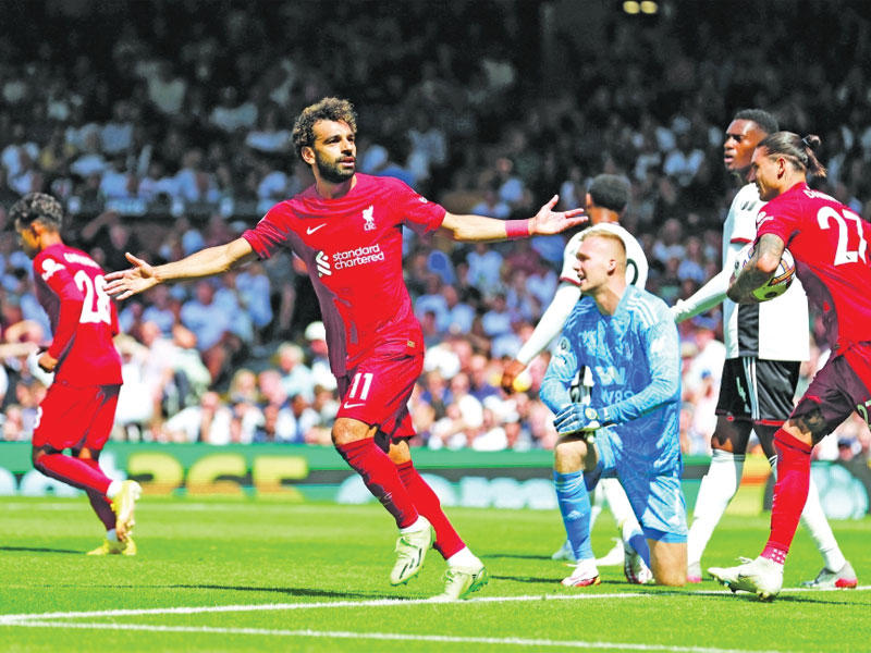 جانب من مباراة ليفربول وفولهام