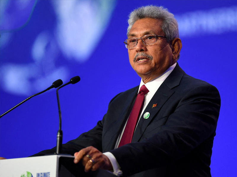 الرئيس السريلانكي السابق جوتابايا راغاباكسا