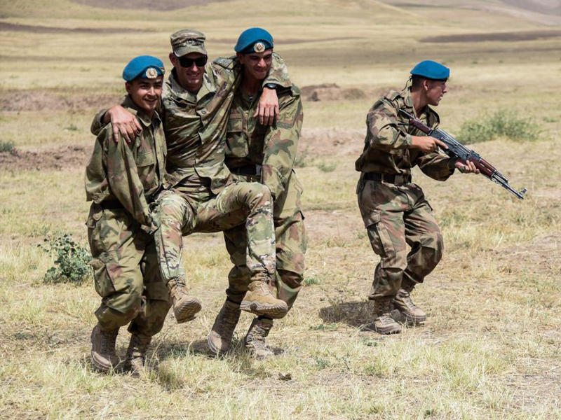 عناصر من الجيش خلال التدريبات 