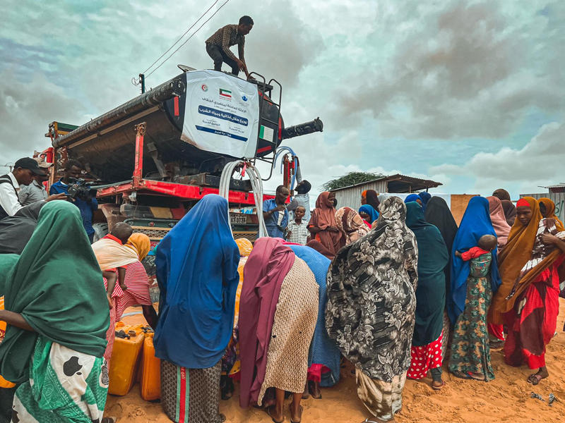 جانب من حملة «أغيثوا الصومال» لجمعية الاصلاح الاجتماعي