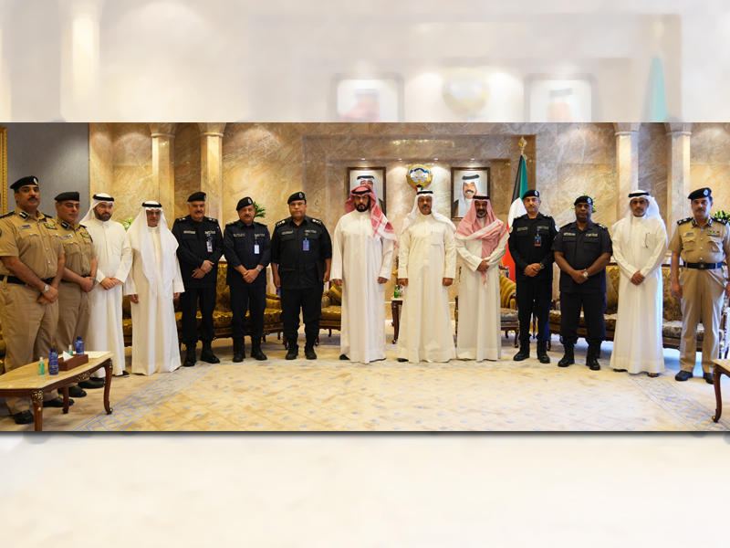 رئيس مجلس الوزراء سمو الشيخ أحمد النواف مستقبلاً الخالد وقيادات «الداخلية»