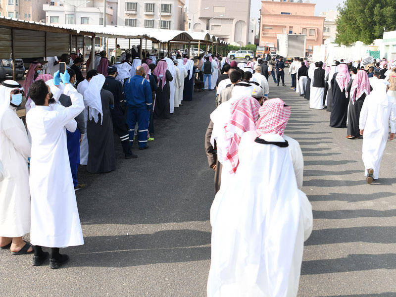 مركز الاقتراع في (الخامسة) خلال انتخابات مجلس الأمة 2020