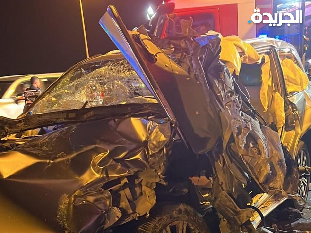 السيارة بعد حادث التصادم