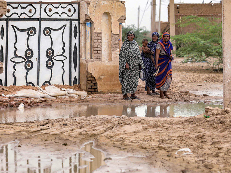 اثار الفيضانات في السودان 