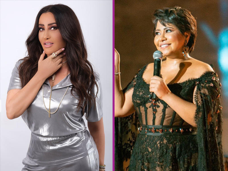 النجمتان شرين عبدالوهاب ولطيفه 