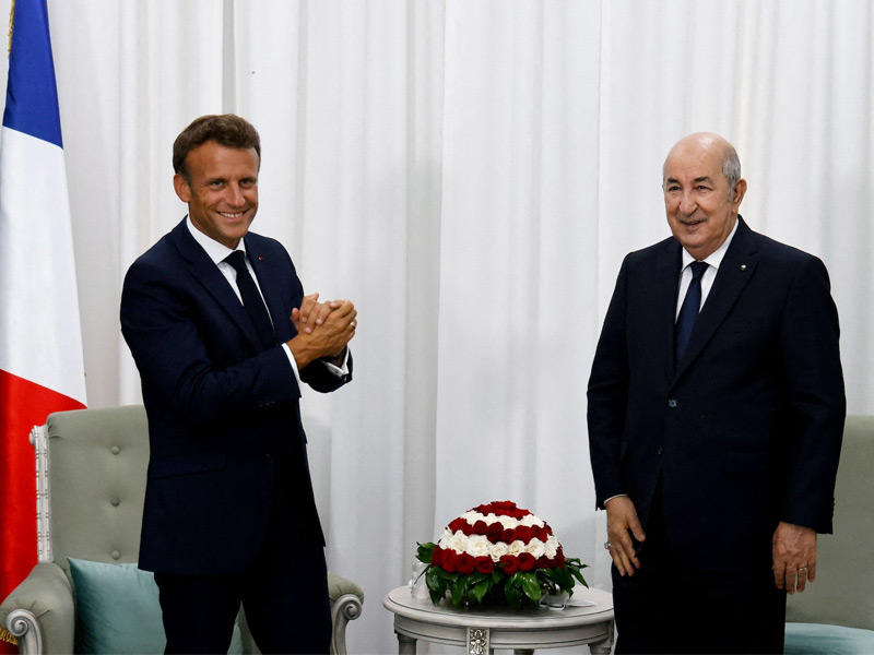 الرئيس الجزائري عبدالمجيد تبون - الرئيس الفرنسي إيمانويل ماكرون