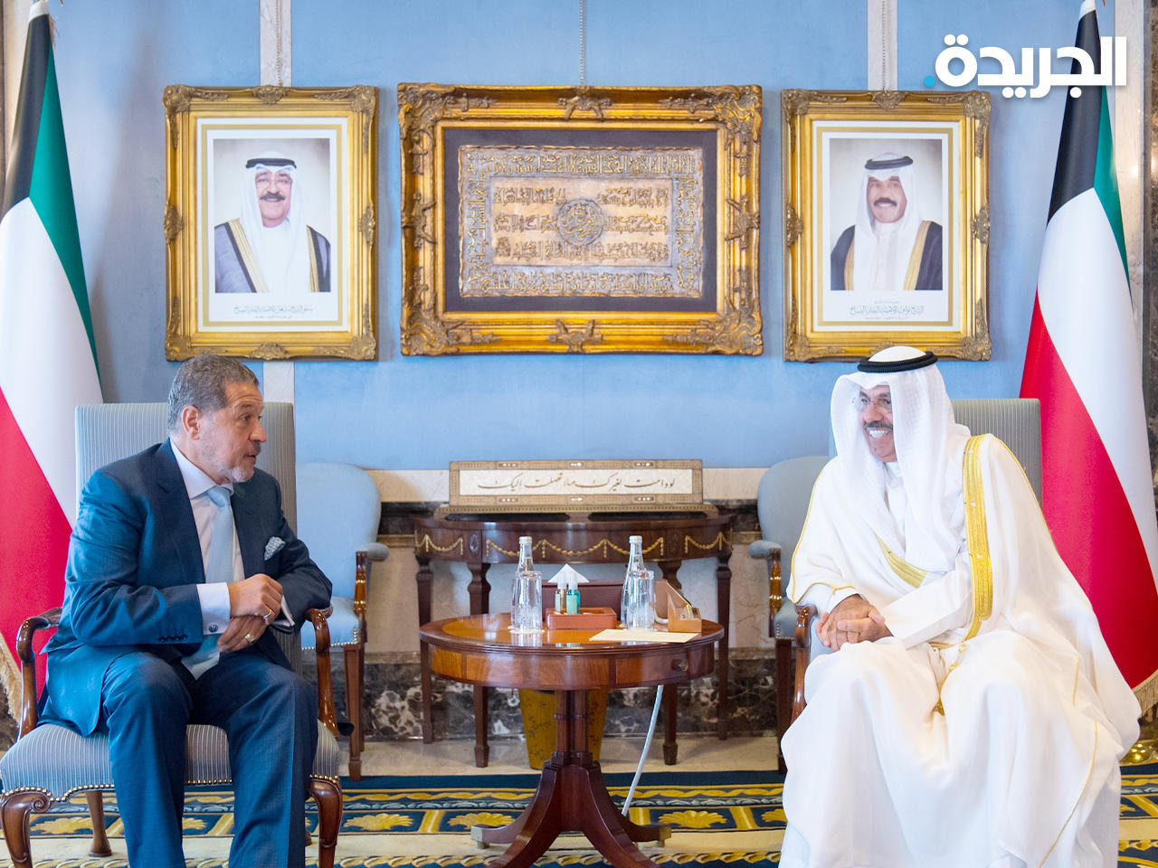 سمو رئيس الوزراء مستقبلاً المبعوث الشخصي للرئيس الفلسطيني