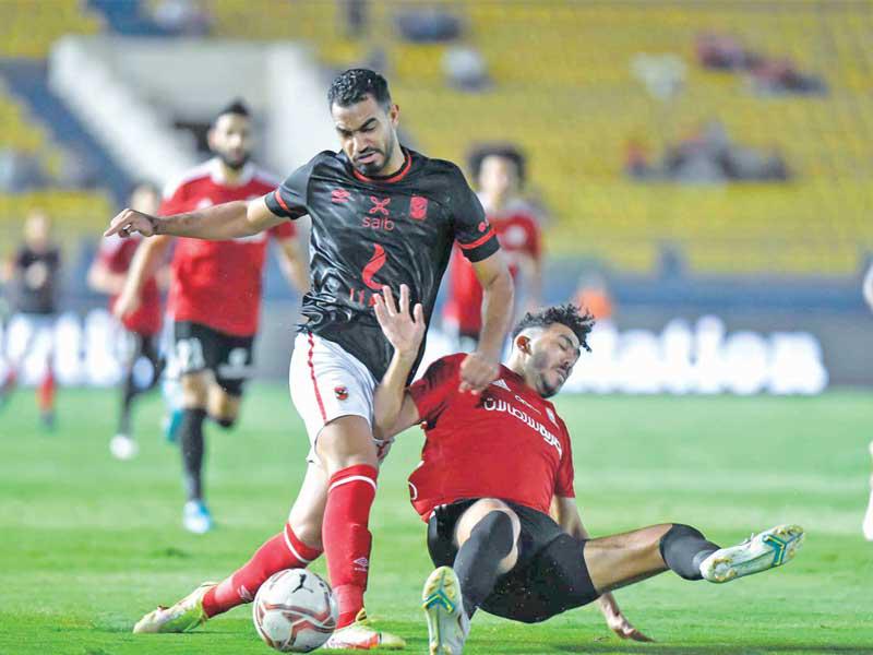 جانب من مباراة الأهلي وطلائع الجيش