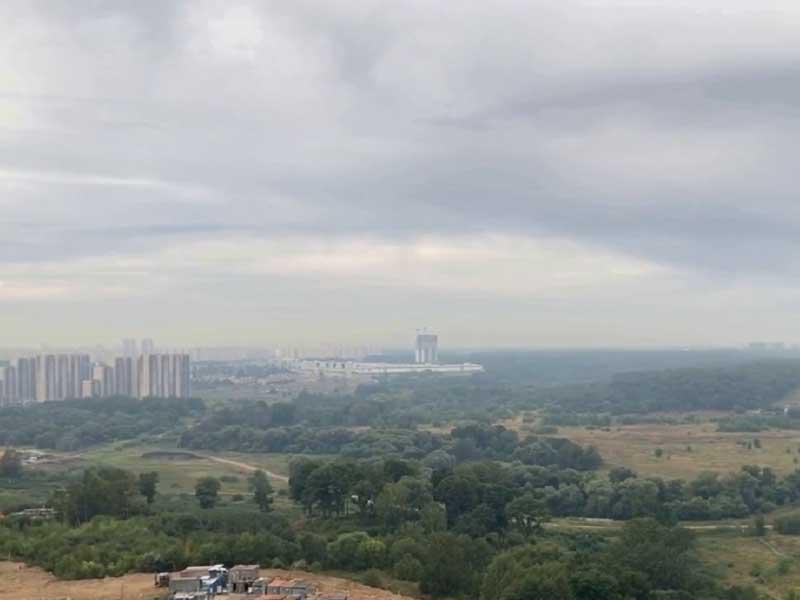 الدخان يغطي سماء موسكو 