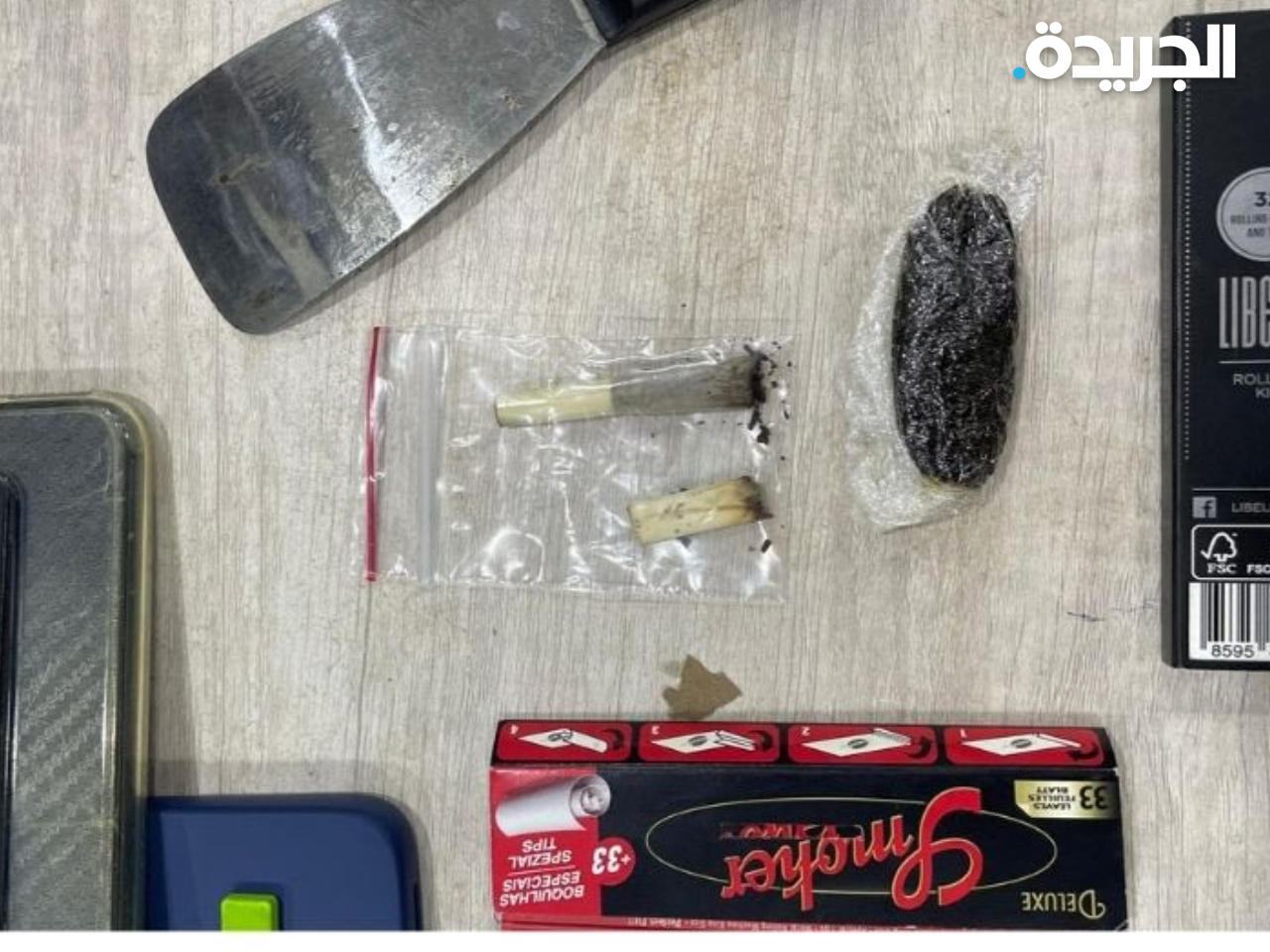 المضبوطات مع المتهمين