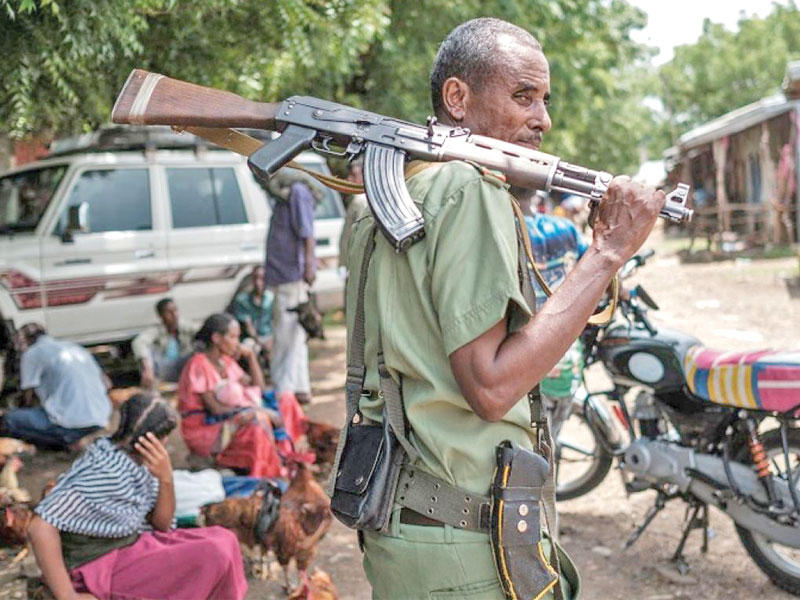 احد  المتمردون في منطقة تيغراي الإثيوبية