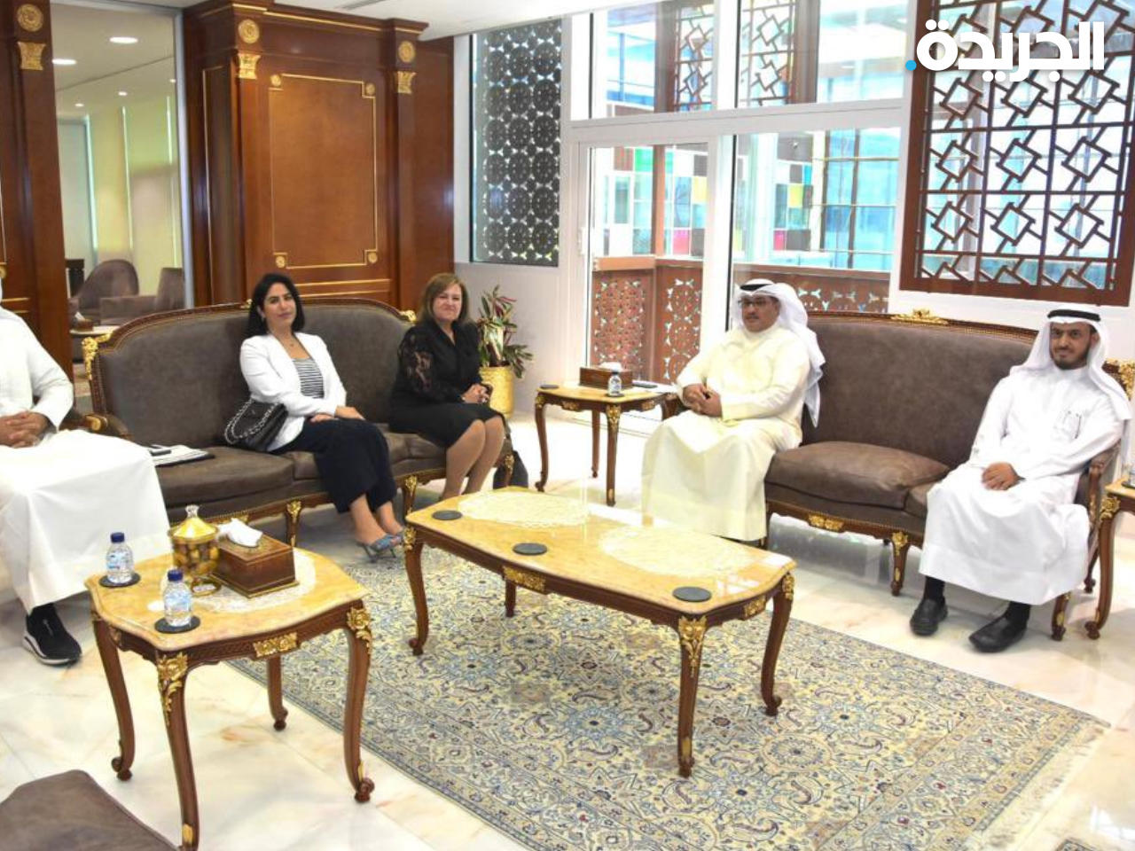  الجلاوي مجتمعاً مع نسرين ربيعان