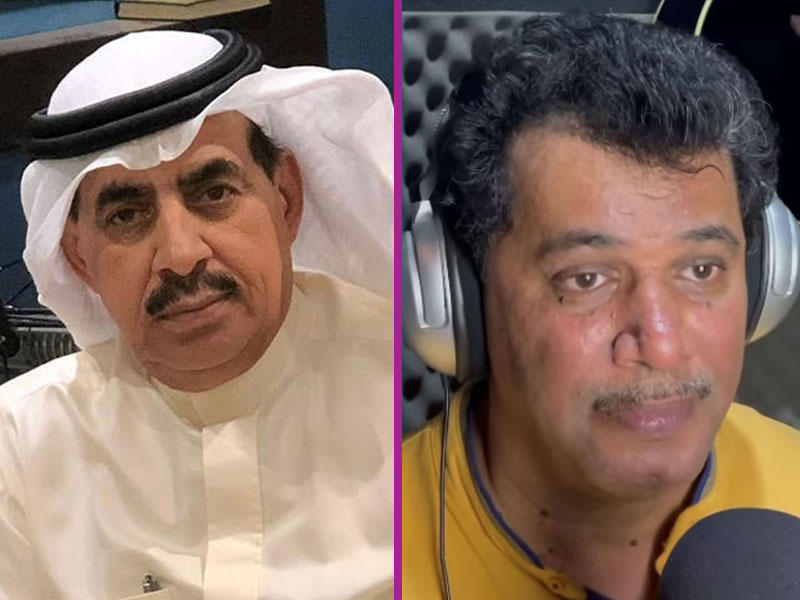 المطرب عماد الرميثان والإعلامي والشاعر حيدر الهزاع