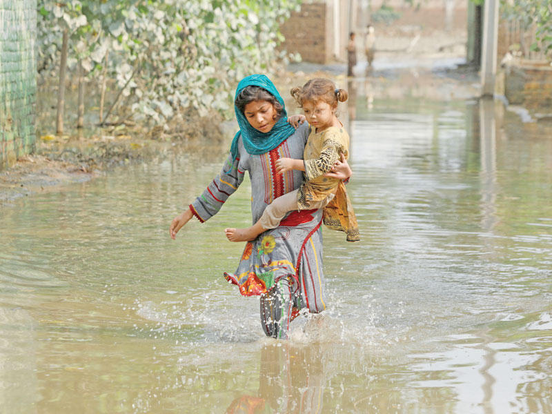 الفيضانات التي تجتاح باكستان