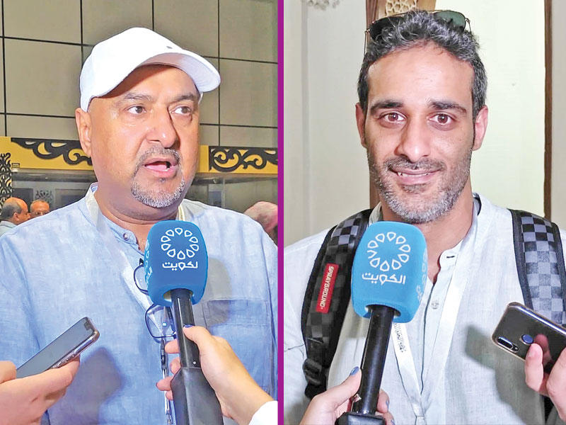 المخرج علي البلوشي ورئيس نقابة الفنانين والإعلاميين نبيل الفيلكاوي