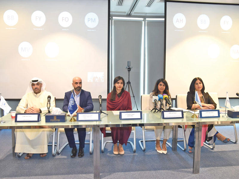 المتحدثون في المؤتمر الصحافي  السفارة الباكستانية