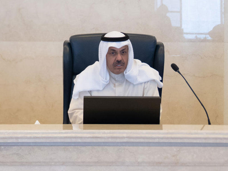 سمو الشيخ أحمد النواف مترئساً اجتماع مجلس الوزراء