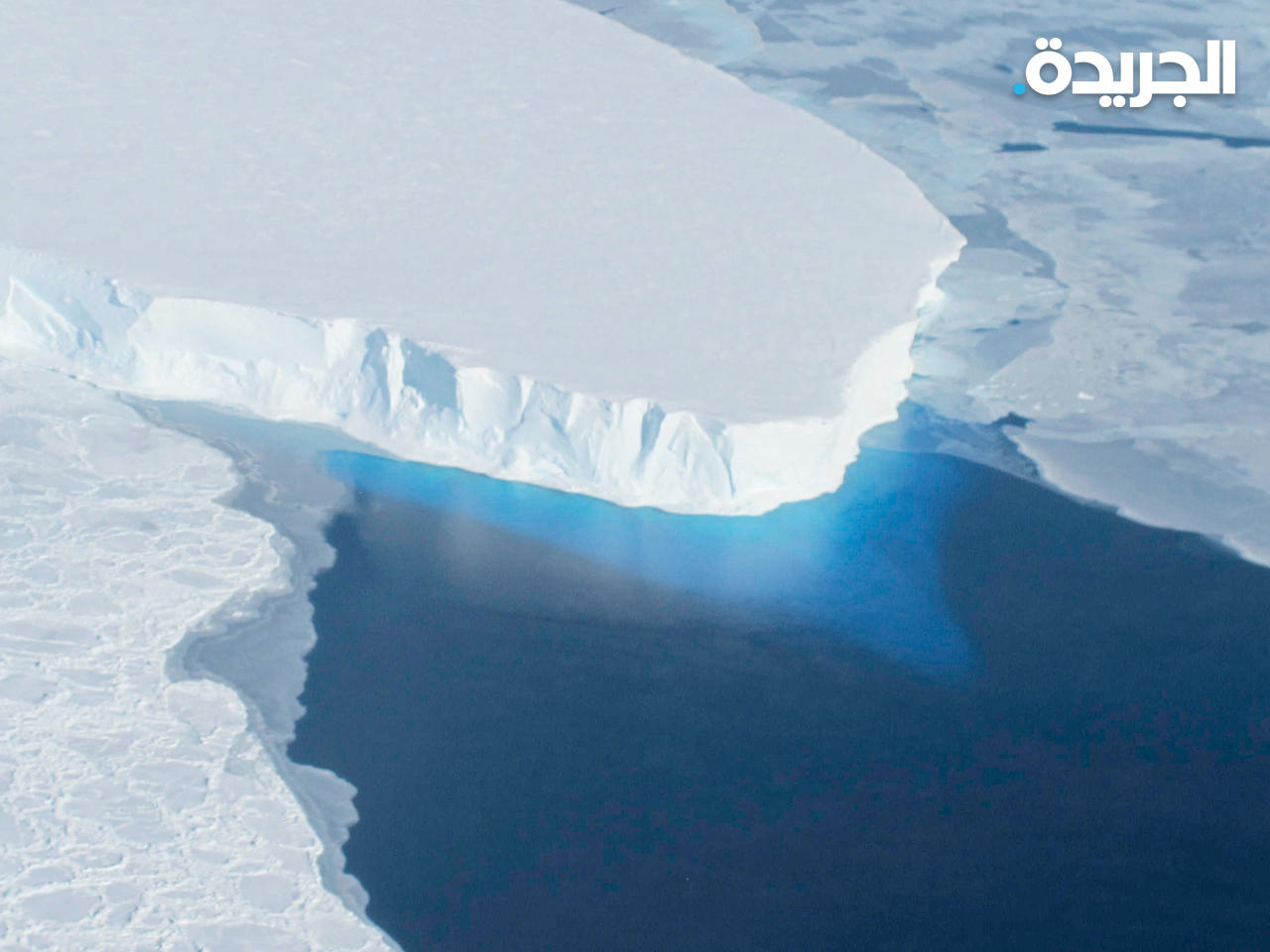 صورة لنهر ثويتس الجليدي التقطتها Nasa في عام 2014