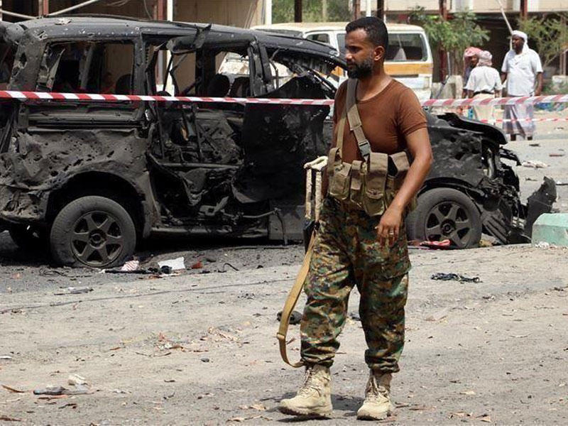 القائد البارز في قوات «الحزام الأمني» التابعة للمجلس الانتقالي الجنوبي  ياسر ناصر 