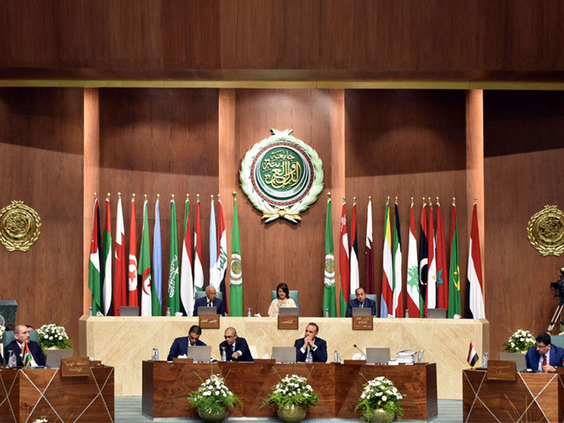 جانب من اجتماع مجلس جامعة الدول العربية على المستوى الوزاري في دورته العاديه ال158 امس .