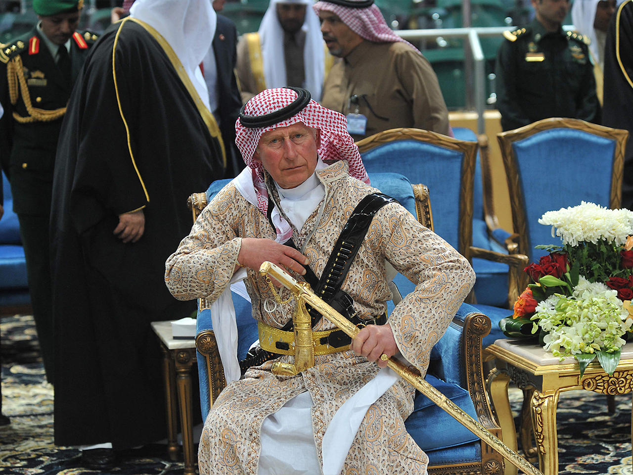 تشارلز الثالث خلال مشاركته في مهرجان الجنادرية الثقافي بالدرعية في العاصمة السعودية الرياض - أرشيف.