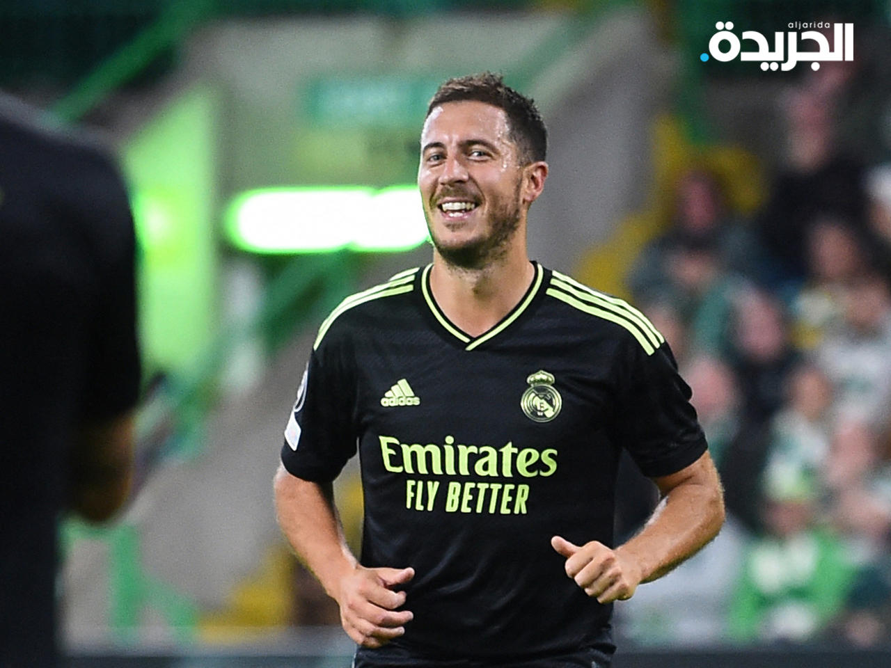 إيدن هازارد محتفلاً بهدفه ضد سلتيك