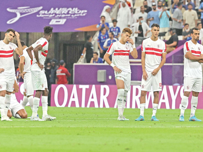 لاعبو الزمالك بعد الخسارة