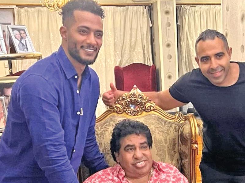 النجوم أحمد عدوية ونجله محمد ومحمد رمضان