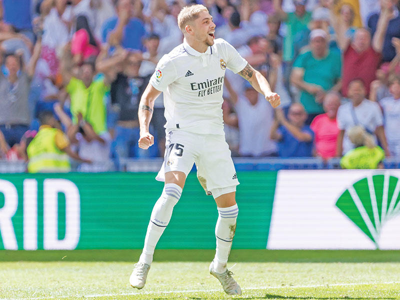 لاعب وسط ريال مدريد الأوروغوياني فيدي فالفيردي