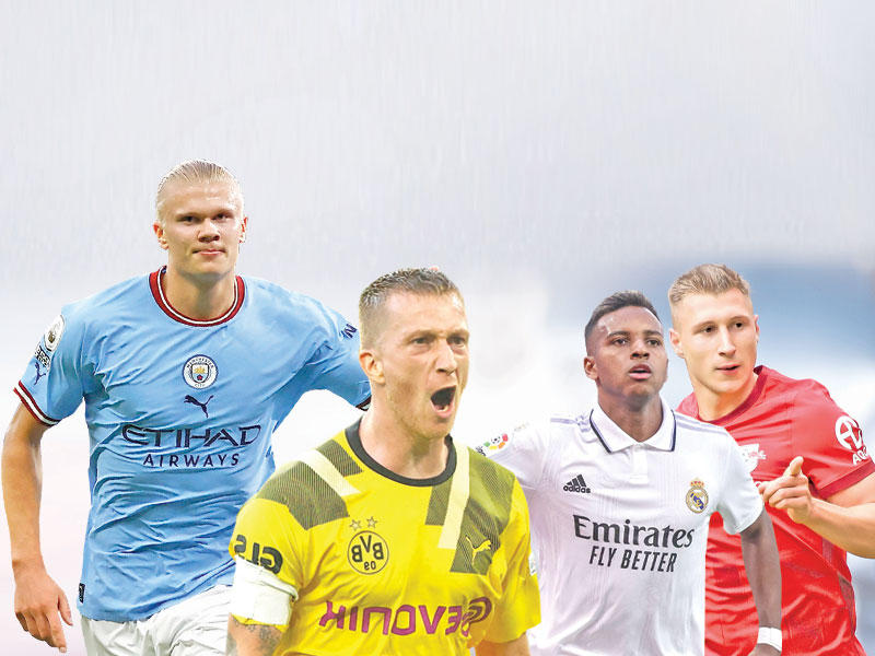 أوربان نجم لايبزيغ - رودريغو نجم ريال مدريد - ماركو رويس نجم دورتموند - هالاند نجم سيتي