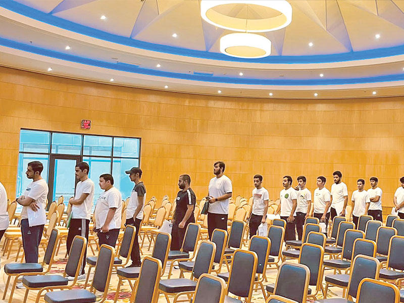 جانب من استقبال الطلبة