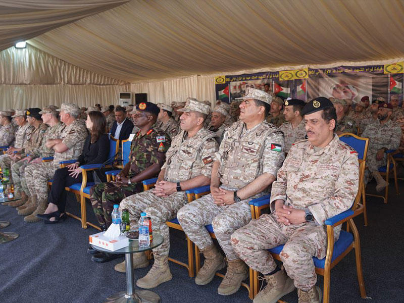 الوفد الكويتي خلال مشاركته في التمرين