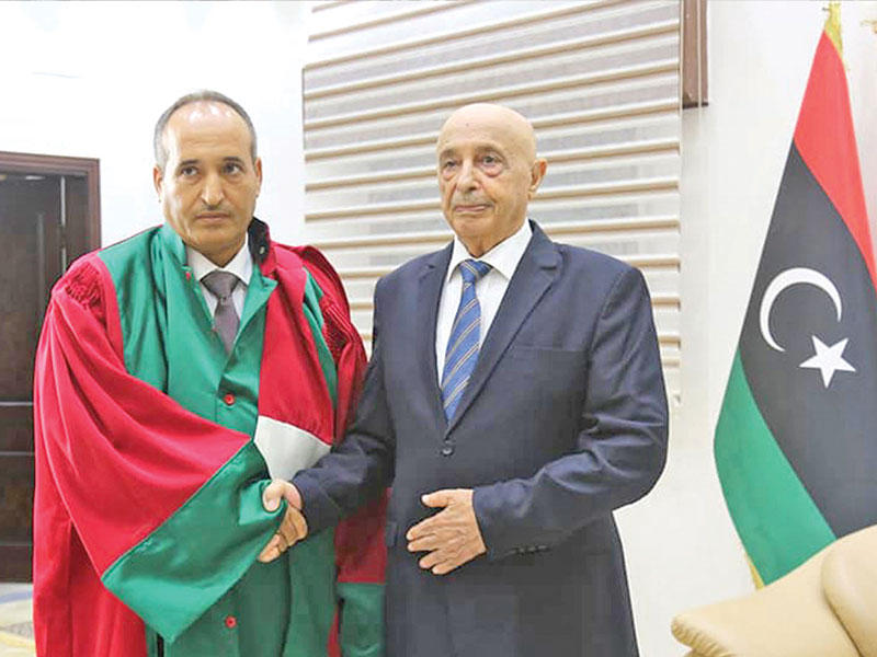  رئيس البرلمان المستشار عقيلة صالح -  المستشار عبدالله بورزيزة