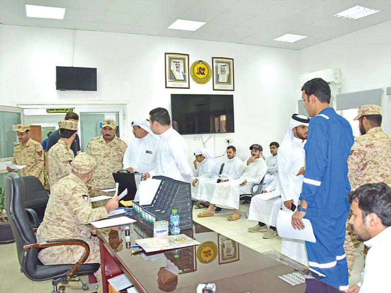 استقبال المكلفين بالخدمة