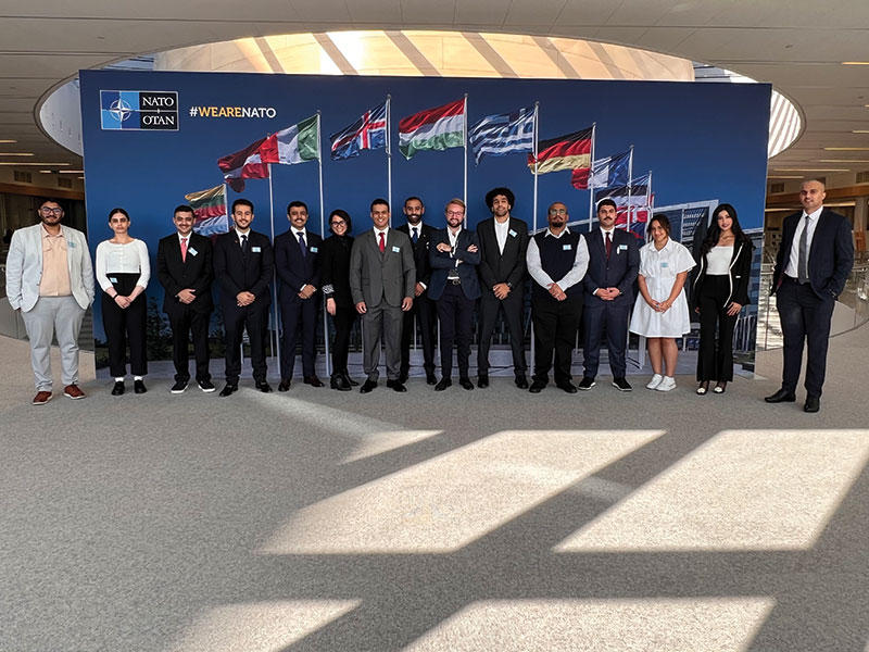 جانب من الوفد المشارك في زيارة المنظمة