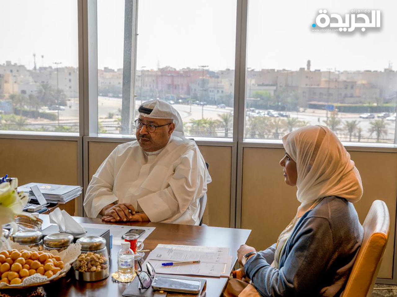 السلطان وسالم يبحثان المشاركة بالمؤتمر