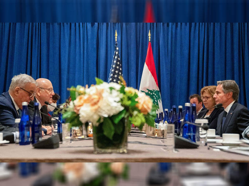 عقد رئيس الحكومة نجيب ميقاتي اجتماعا مع وزير خارجية الولايات المتحدة الاميركية انتوني بلينكن في نيويورك