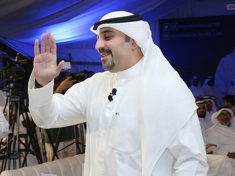 مرشح الدائرة الثالثة النائب السابق مهند الساير محيياً ضيوفه