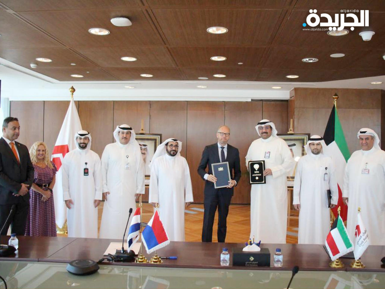 جانب من توقيع الاتفاقية الثنائية مع سانت مارتن