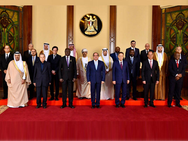 الرئيس عبدالفتاح السيسي خلال استقباله وزراء الإعلام العرب بقصر الاتحادية