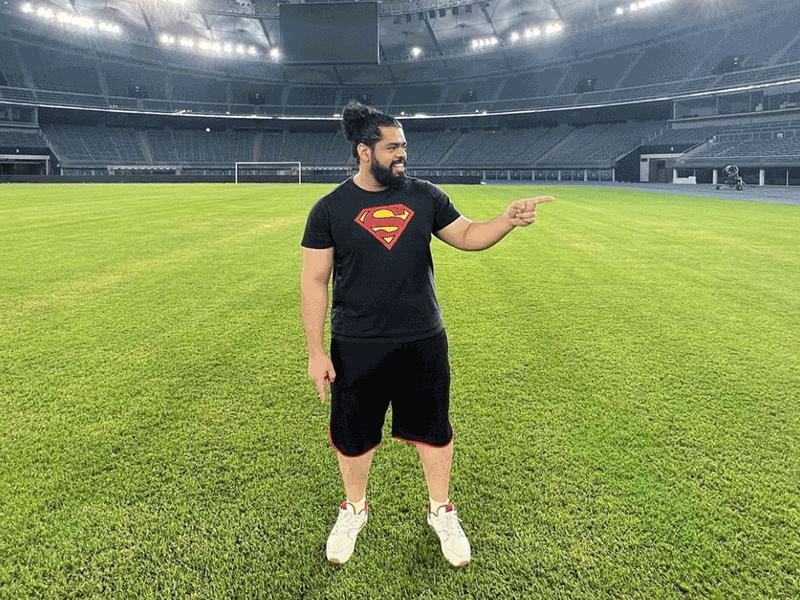 محمد الشعيبي في استاد جابر