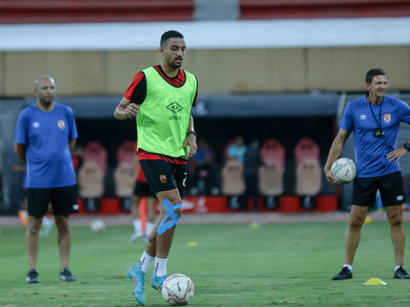  طاهر محمد في تدريب سابق 