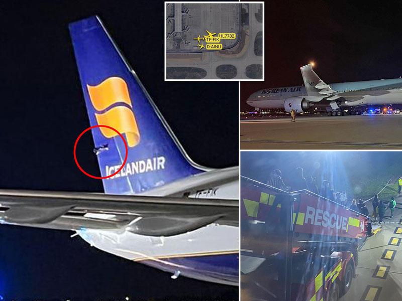 تصادم بين طائرتين 