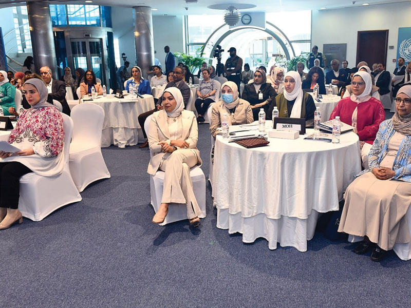 النجار خلال حضورها الندوة التوجيهية