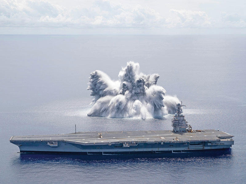 حاملة طائرات تابعة للبحرية الأميركية «يو إس إس جيرالد آر. فورد»