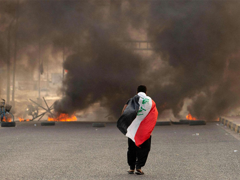 شوارع البصرة تشتعل 