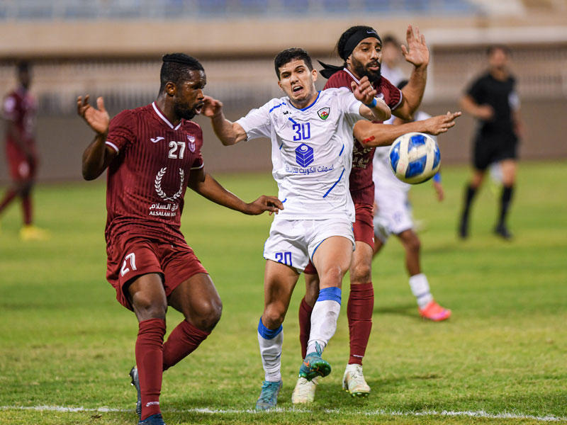 من مباراة الجهراء والنصر