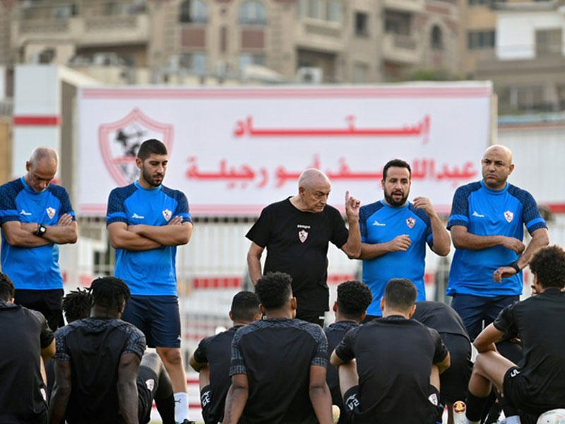 جانب من تدريبات الزمالك 